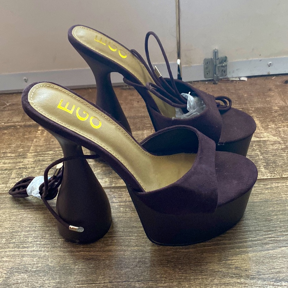 Brown Platform Strappy EGO Heels